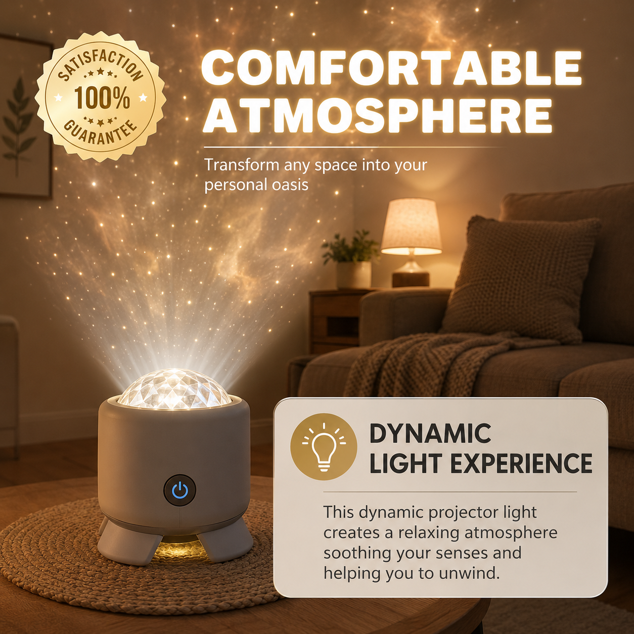 Dynamic Rotating LED Projector Light