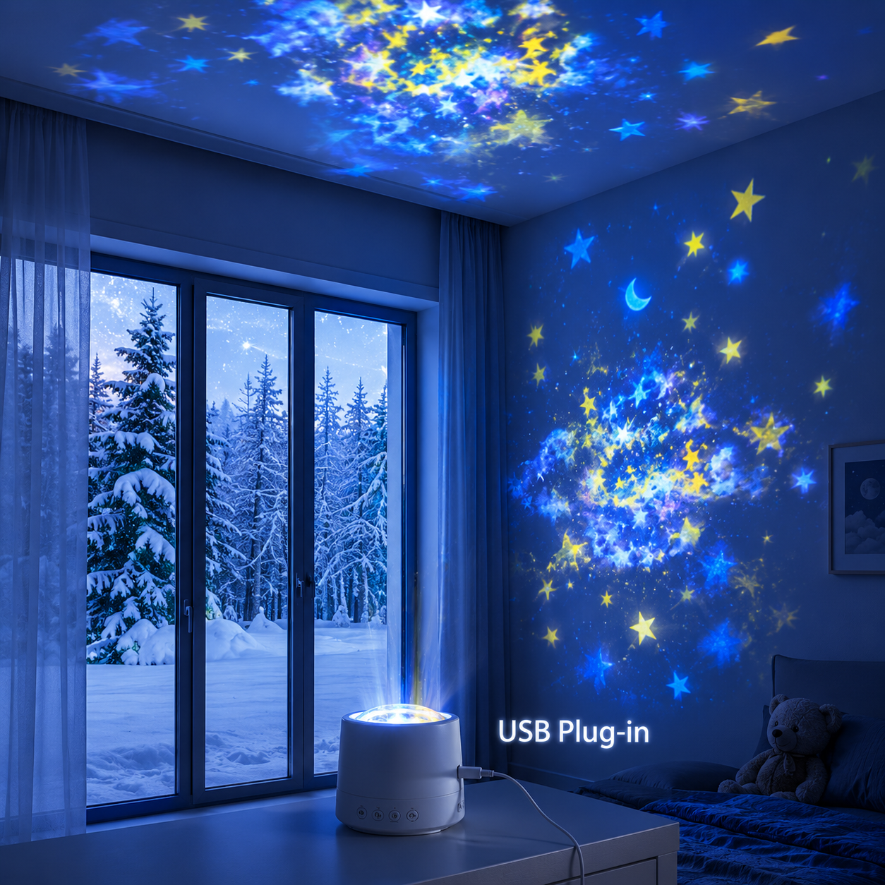 Dynamic Rotating LED Projector Light