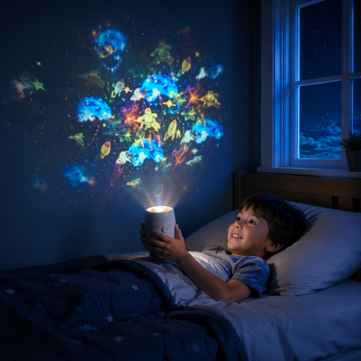 Dynamic Rotating LED Projector Light